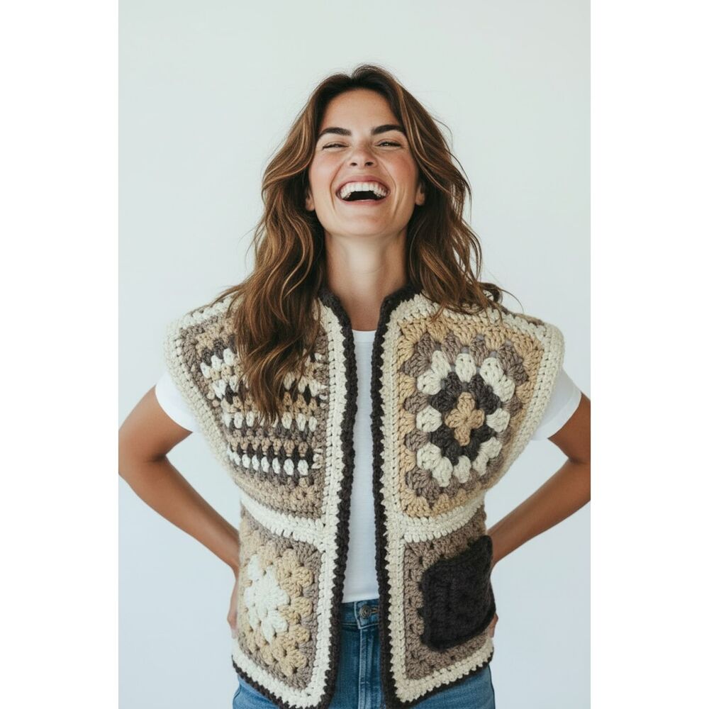 THE OAT LATTE Crochet Vest